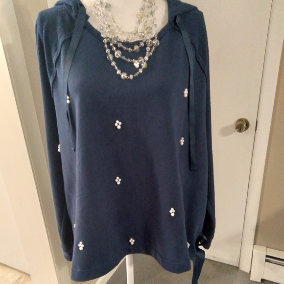 Evy's Tree Wallis XL pearl sweatshirt ribbon NWT $99 - Picture 2 of 4